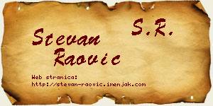 Stevan Raović vizit kartica